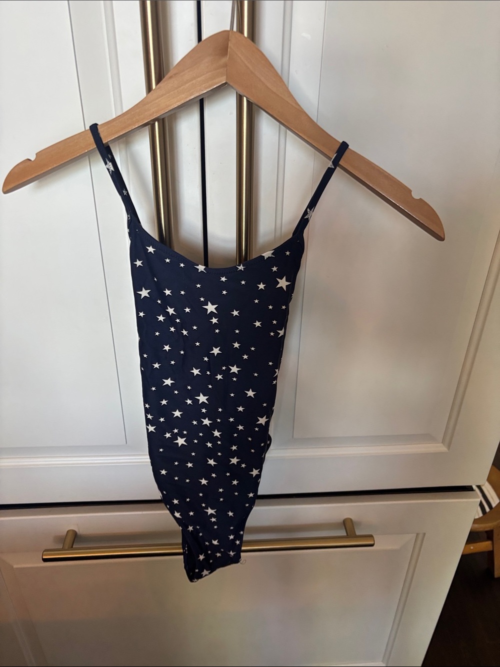 H&M Navy Star Print Spaghetti Strap swim
Suit